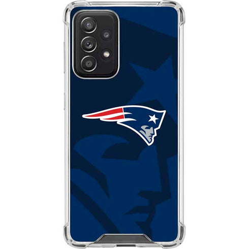 NFL New England Patriots Double Vision Galaxy A52 5G Clear Case